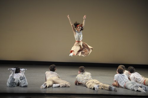 Alison Koroly, a student in the Jacobs School of Music Ballet Department, in the Rum and Coca Cola section of Company B.