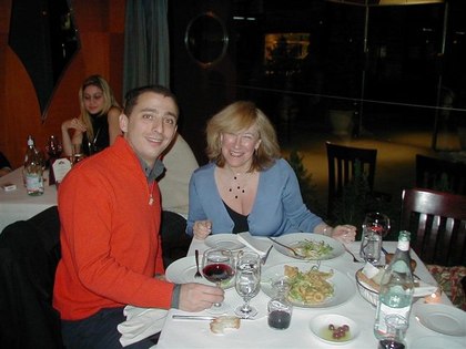 Roberta with Gian Paolo, Amarone Ristorante Manager, at Azalea
