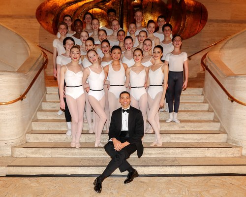 The SAB dancers with Silas Farley.