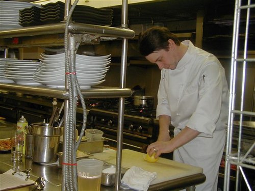 Jason Potanovich, Chef de Cuisine, in his Kitchen