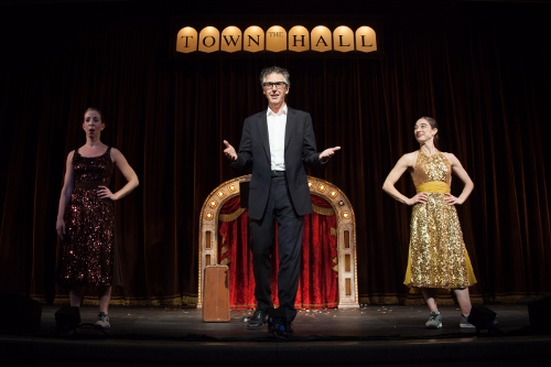 Ira Glass, center, with Anna Bass, left, and Monica Bill Barnes in 'Three Acts, Two Dancers, One Radio Host.'