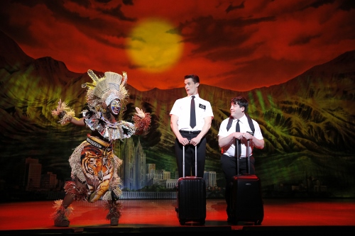 Phyre Hawkins, Mark Evans, Christopher John O'Neill THE BOOK OF MORMON First National Tour 