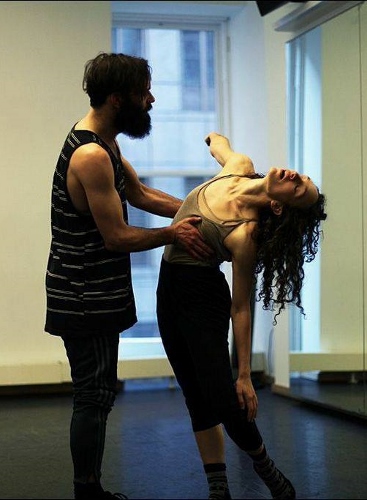 Patricia Noworol Dance Theater<br>dancers Troy Ogilvie and Nick Bruder in a rehearsal of 'Replacement Place'.