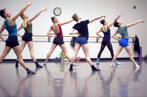 Grand Rapids Ballet dancers rehearse Andrea Schermoly's 'Things You Can't Take Back.'