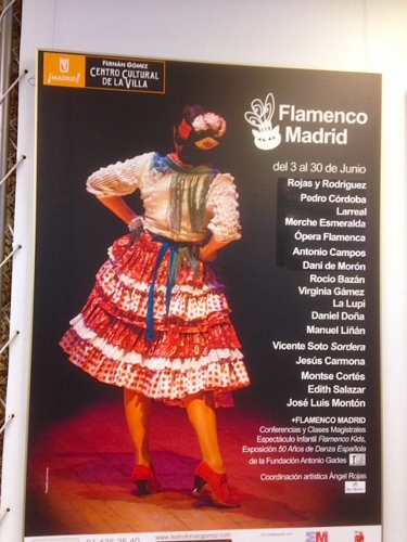 Poster of Flamenco Madrid festival at the Fernán Gómez Centro Cultural de la Villa, Madrid Spain, June 3-30.