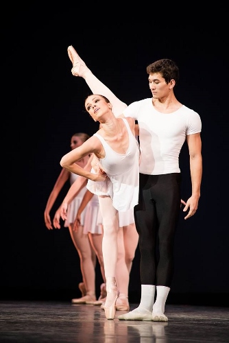 IU Ballet Theater's Cara Hansvick and Andy Copeland in George Balanchine’s 'Concerto Barocco.'