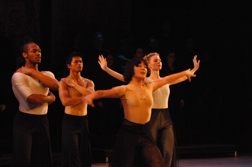 The Nilas Martins Dance Company performs Puccini's Messa di Gloria in a production for dancers and singers staged by choreographer Stephen Pier at Dicapo Opera Theatre