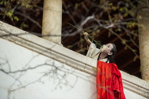 Eiko Otake performs 'A Body in Places' at Miami’s Vizcaya Museum and Gardens.