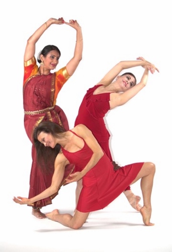 (Clockwise from top/left) Rasika Kumar, Karen Gabay and Maria Basile, choreographers of “Goddesses and…”.