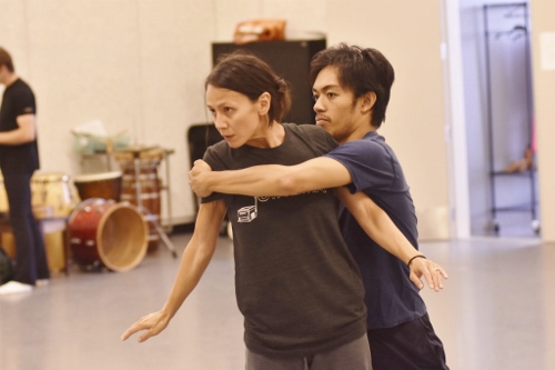 Choreographer Robyn Mineko Williams rehearses her new work 'Part Way' with GroundWorks DanceTheater’s Michael Marquez.