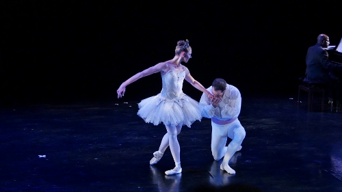 Miami City Ballet's Lauren Fadeley and Francis Veyette in the 'Diamonds' pas de deux from George Balanchine's Jewels.