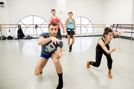 (L-R) BalletX's Richard Villaverde, Zachary Kapeluck, Caili Quan and Andrea Yorita.