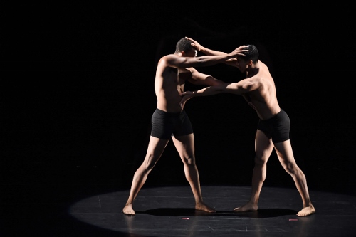 Dancers Re’Sean Pates (left) and Gerald Espinosa (right) perform Brothers.