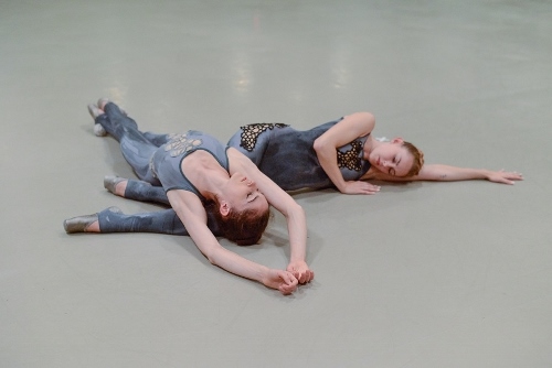 (L-R) Dancers Kristine Butler and Amber Neff in 'Voicelessness.'