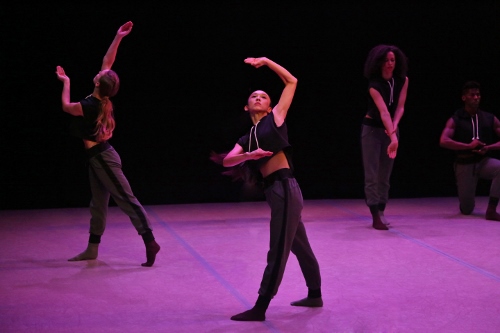 Photo of Laurel Dalley Smith, Anne O’Donnell, Ben Schultz and Xin Ying in Larry Keigwin’s Lamentation Variation.