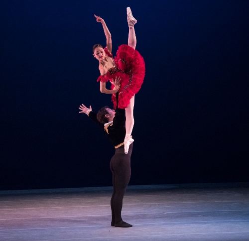 Chris Lingner and Yoshiko Kamikusa perform the famed 'Don Quixote' Grand Pas de Deux during Indianapolis Ballet’s May Residency at The Toby at Newfields, which marked the final performances of the company’s 2018 debut season