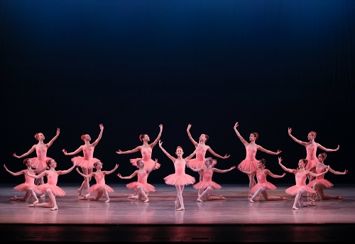 The charming finish of Dance of the Hours as performed by students from the Indianapolis School of Ballet’s Pre-Professional Program, part of Indianapolis Ballet’s production Love is in the Air, performed Feb. 15-17 at The Tobias Theater at Newfields.