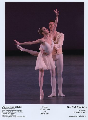 Kyra Nichols and Philip Neal in NYCB's Walpurgisnacht Ballet