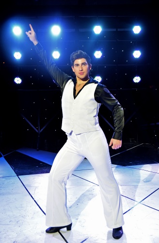 Jeremy Sartin plays troubled 19-year-old Tony Manero in Saturday Night Fever, now on stage at Beef & Boards Dinner Theatre. This disco-mania musical is based on the famous film, and is on stage through March 29.