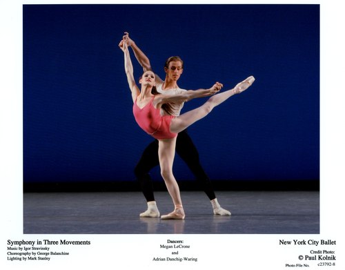 Megan LeCrone and Adrian Danschig-Waring in NYCB's Symphony in Three Movements