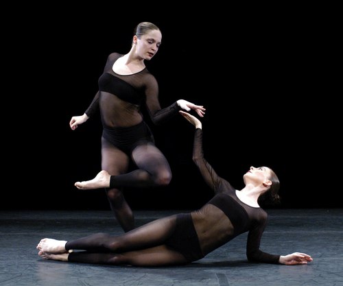 Lorena Egan (standing) and Penelope Gonazlez in BLACK DIAMOND, The Pascal Rioult Dance Theatre