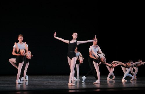 Advanced students perform Balanchine's 'The Four Temperaments' at the School of American Ballet's annual Workshop Performances, June 2007. Choreography by George Balanchine © The George Balanchine Trust