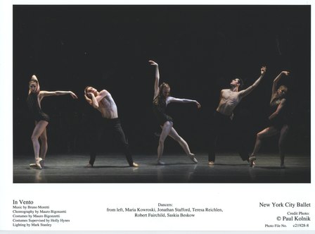 Maria Kowroski, Jonathan Stafford, Teresa Reichlen, Robert Fairchild and Saskia Beskow in New York City Ballet's In Vento