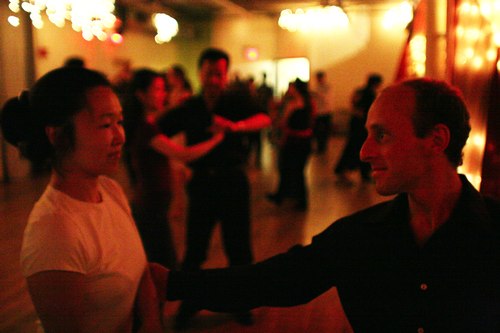 Dancing at Stepping Out Studio's Sundown Party Camera: ISO 3200, 1/125, 1.4, Curves adjusted in Photoshop