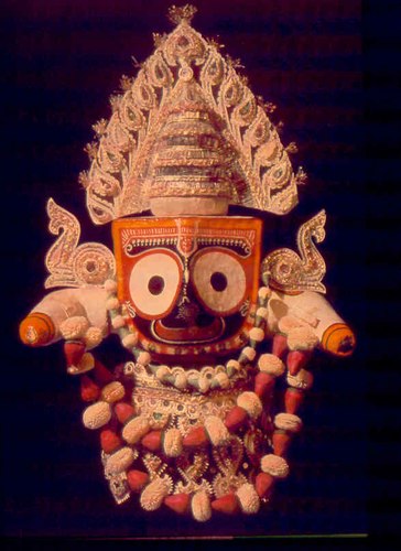 Jagannath - 'Lord of the world' - Lord Krishna in the form of the image in the Puri temple, located in the state of Orissa, from which Odissi dance originates.