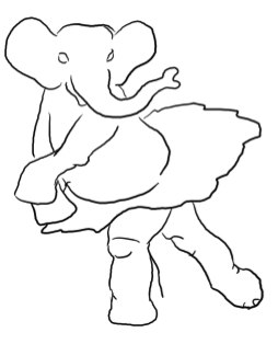 Ballet Elephant in Tendu Back