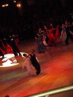 View of Professional Standard Ballroom Championships, from the balcony.