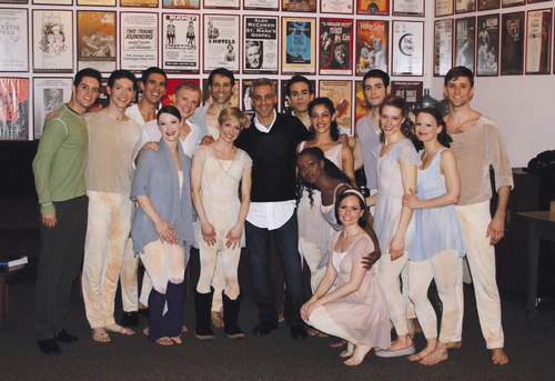 President Barack Obama's Chief of Staff Rahm Emanuel visits the Paul Taylor Dance Company backstage at the Kennedy Center for the Performing Arts in Washington D.C. after their performance on Saturday, March 28, 2009