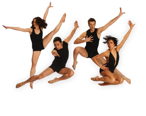 Jennifer Muller / The Works Dancers left to right: Elizabeth Disharoon, Gen Hashimoto, Pascal Rekoert, Rosie Lani Fiedelman 