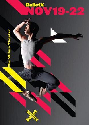 BalletX: Fall Series 2009. Preview poster image. Dancer Kevin Yee-Chan. Design: Matthew Bouloutian.